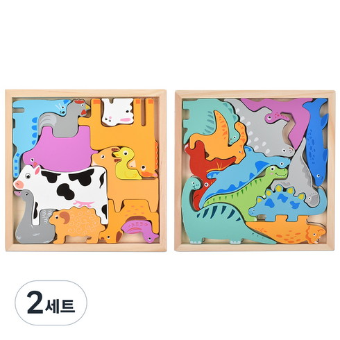 발란스 퍼즐 가축 + 공룡 세트, 2세트