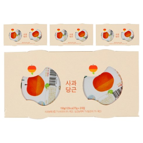 에코맘의산골이유식 유아용 산골푸딩 2p, 사과당근, 150g, 4개