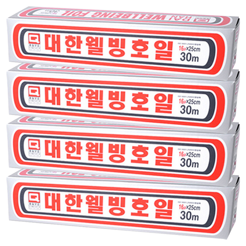 대한웰빙은박접시 호일, 30m, 4개