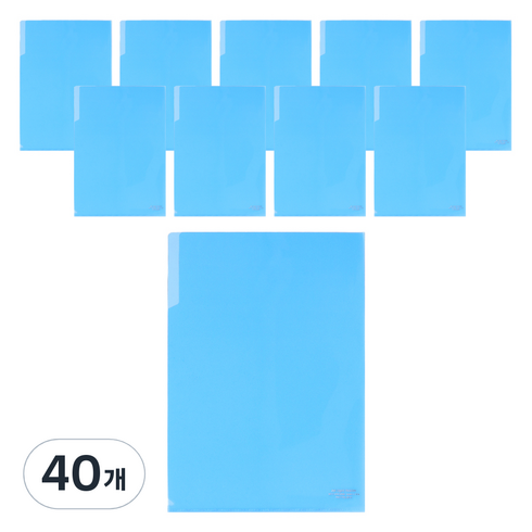 모닝글로리 A4 PP 라이트홀더, 블루, 40개