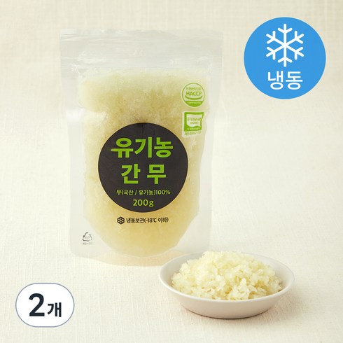 유기가공식품 인증 간무 (냉동), 200g, 2개