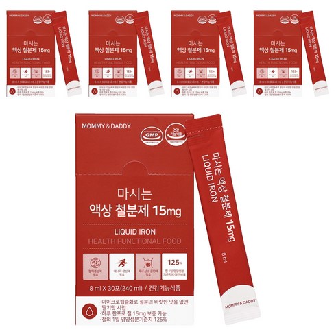 마미앤대디 마시는 액상 철분제 15mg, 240ml, 5개