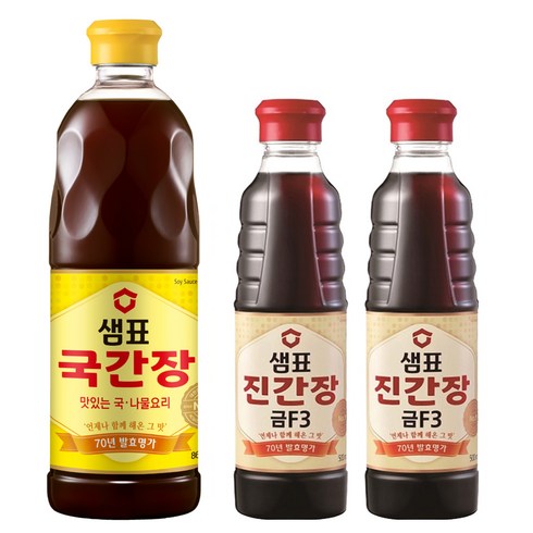 샘표 진간장 금F3 860ml 2p 국간장 860ml 1p 2종, 1세트