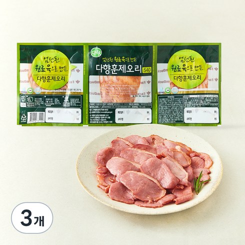 다향 엄선된 원료육으로 만든 다향훈제오리, 540g, 3개