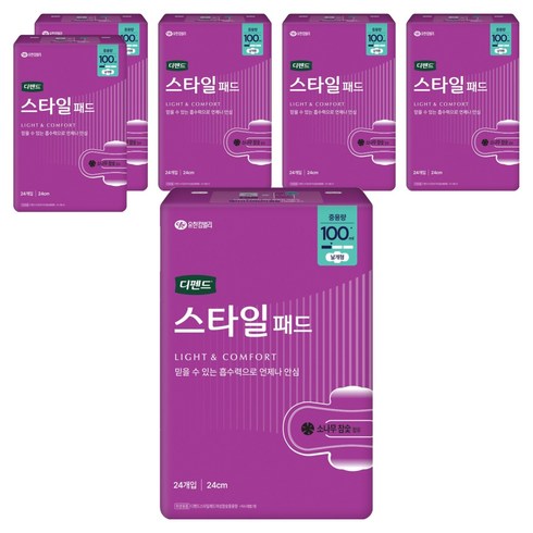 디펜드 여성용 스타일 참숯 패드형 성인기저귀, 24개입, 6개