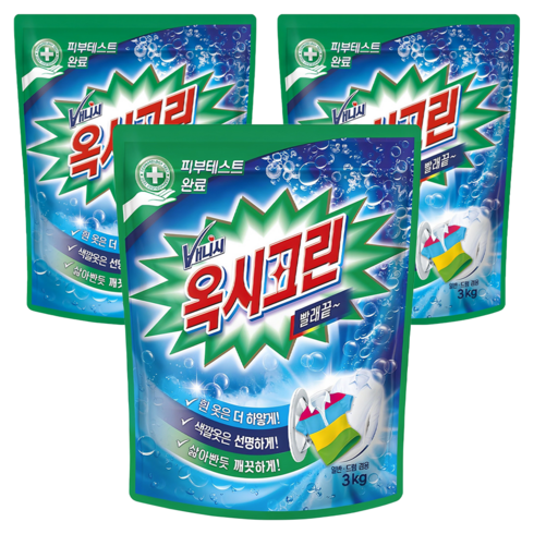 옥시크린 분말형 표백제, 3kg, 3개