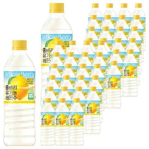 홀베리 유기농 레몬수, 500ml, 48개