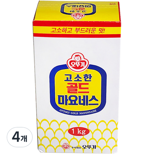 오뚜기 골드마요네스, 1kg, 4개