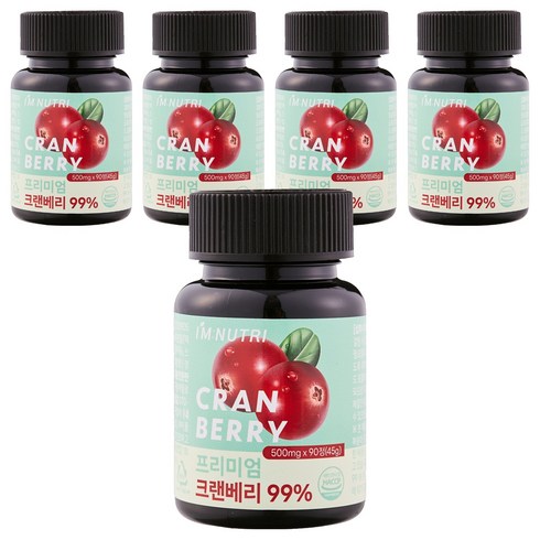 아임뉴트리 프리미엄 크랜베리 정 45g, 5개, 90정