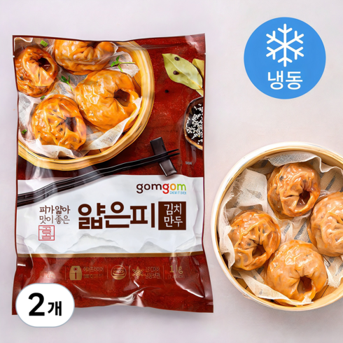 곰곰 얇은피 김치 만두(냉동), 1kg, 2개