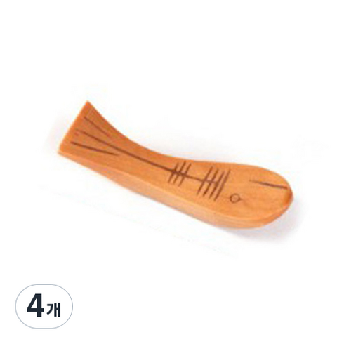 더조넷 나무 수저 받침 6, 4개, 단품