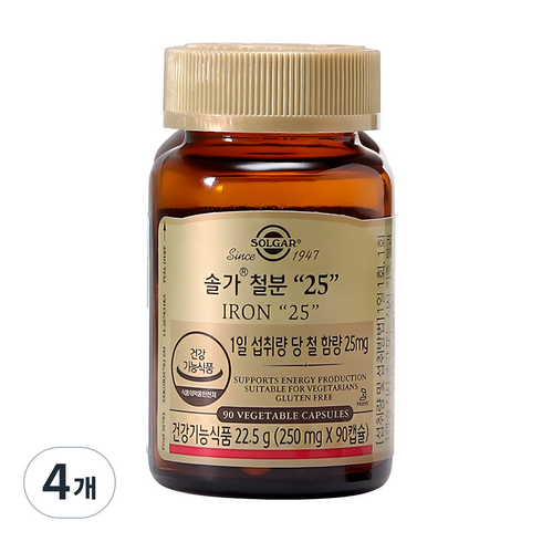 솔가 철분 25, 90정, 4개
