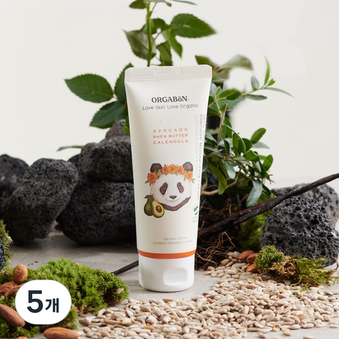 오가본 씨앗품은 유기농 유아용 보습크림, 100ml, 5개
