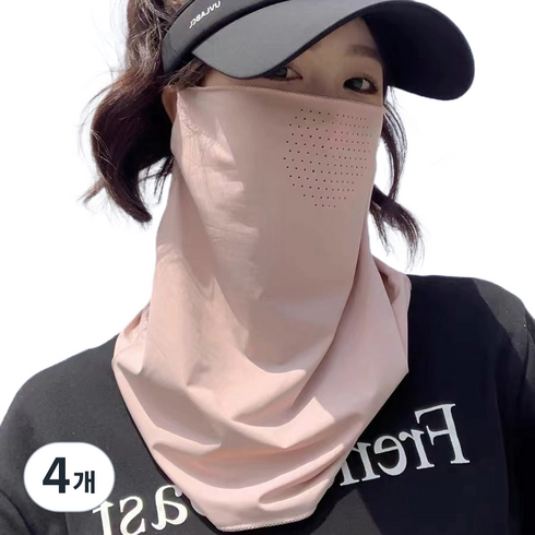 필웨이브 자외선차단 스포츠 마스크, 인디핑크, 4개