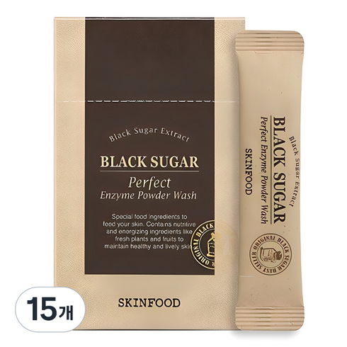 스킨푸드 블랙슈가 퍼펙트 엔자임 파우더 워시 30p, 36g, 15개