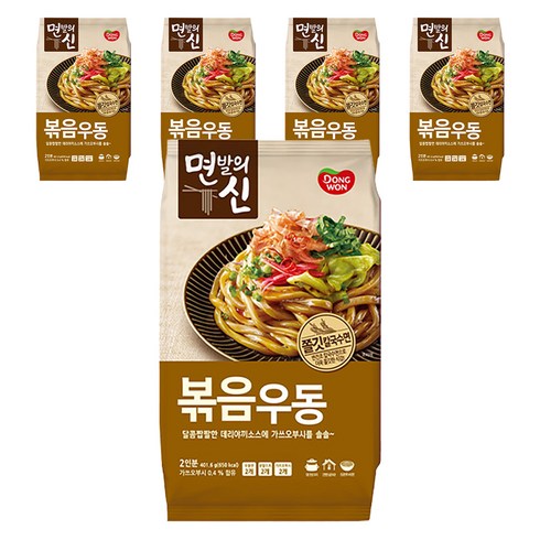 동원 면발의신 볶음우동 2인분, 401.6g, 5개
