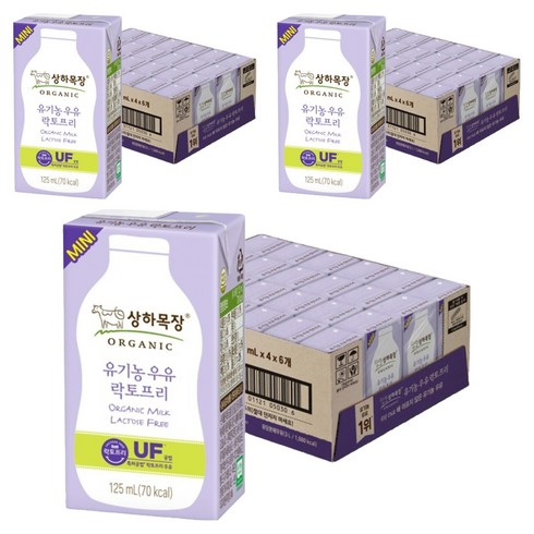 상하목장 락토프리 멸균우유 MINI, 125ml, 72개