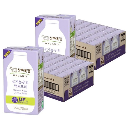 상하목장 락토프리 멸균우유 MINI, 125ml, 48개