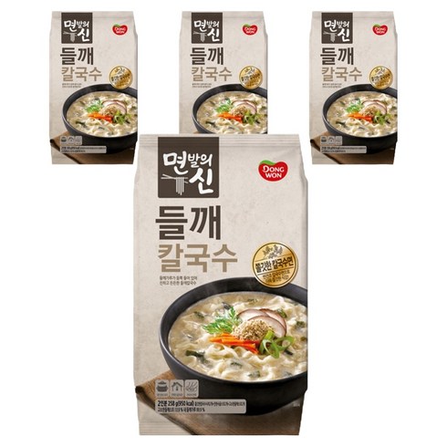 동원 면발의신 들깨칼국수 2인분, 258g, 4개