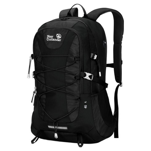 뉴아웃랜더 대용량 경량 볼트 등산배낭 45L, 블랙