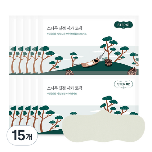 라운드랩 소나무 진정 시카 코팩, 5개입, 15개