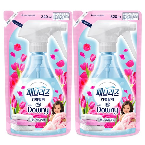 페브리즈 섬유탈취제 에이프릴향 리필, 320ml, 2개