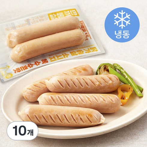 한끼통살 닭가슴살 더블 소시지 옥수수콘맛 (냉동), 100g, 1개입, 10개