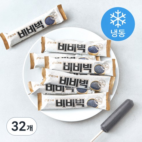 빙그레 비비빅 흑임자 (냉동), 32개, 1개입, 70ml