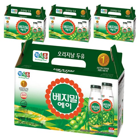 베지밀 담백한 베지밀 에이 두유, 190ml, 40개