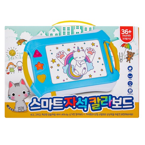 비지엔젤 와이드 스마트 자석 칼라보드 35 x 24 cm, 혼합색상, 1개