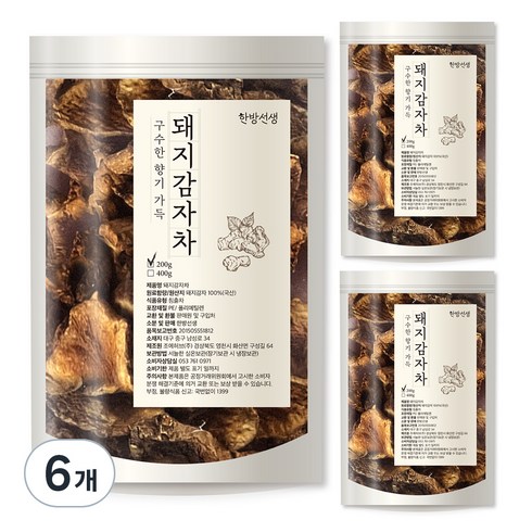 한방선생 볶은 돼지감자차, 200g, 6개