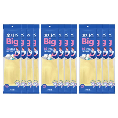 후디스 고무장갑, 아이보리, 특특대(XXL) 이상, 12개