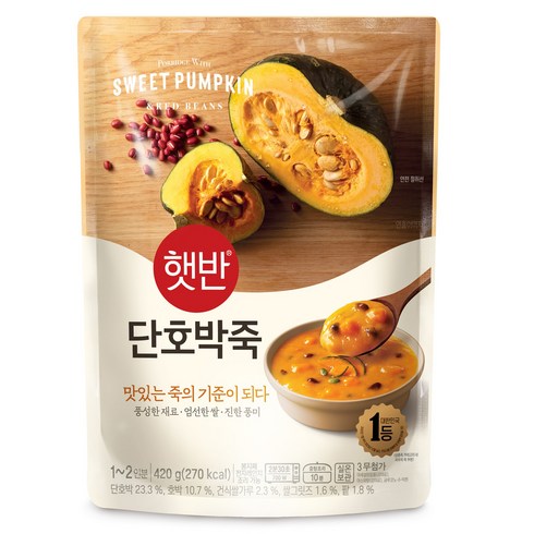 햇반 단호박죽, 420g, 1개