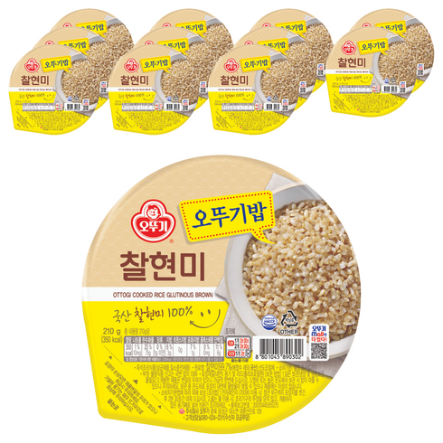 오뚜기 오뚜기밥 찰현미, 210g, 12개