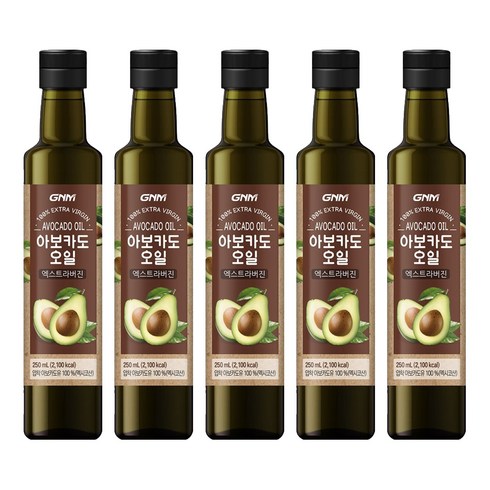 GNM자연의품격 엑스트라 버진 아보카도 오일, 250ml, 5개