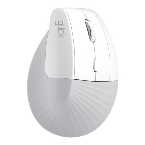 지클릭커 오피스프로 버티컬 도톰 쉬폰 무소음 인체공학 블루투스 무선 마우스, OP50, 오프화이트