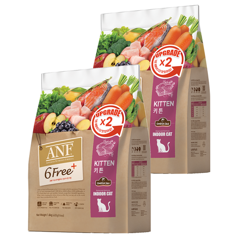 ANF 식스프리플러스 캣 기능성 사료, 키튼, 1.6kg, 2개