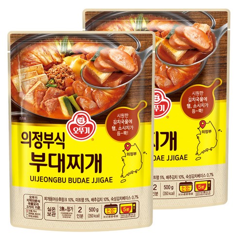 오뚜기 의정부식 부대찌개, 500g, 2개