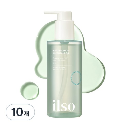 일소 네추럴 마일드 저자극 클렌징 오일, 200ml, 10개