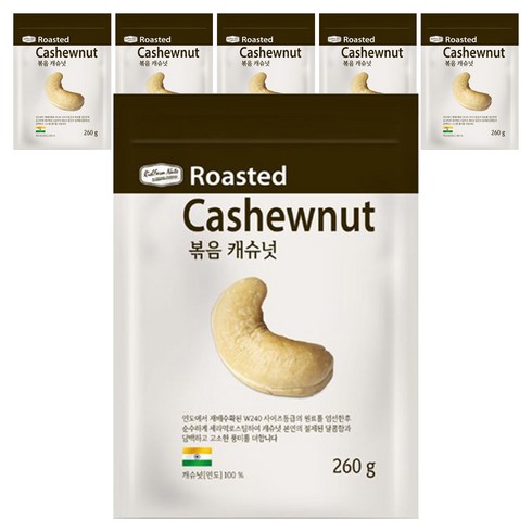 리치팜너트 볶음 캐슈넛, 260g, 6개