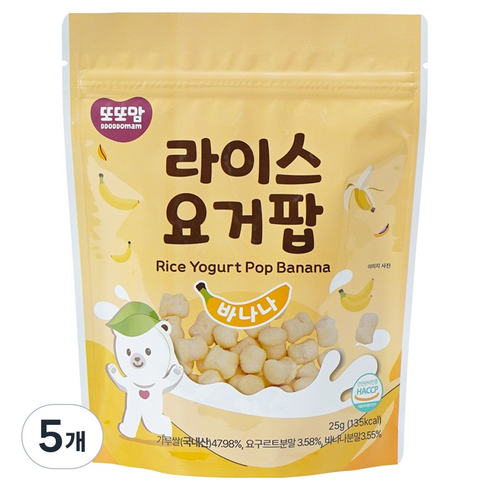 또또맘 라이스 요거팝, 25g, 5개, 바나나맛