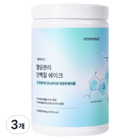 맘메이크 혈당관리 단백질 쉐이크, 500g, 3개