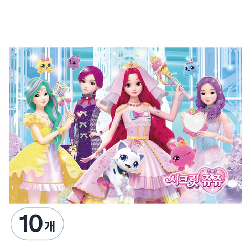UNICORN 시크릿 쥬쥬 판퍼즐, 10개, 77피스