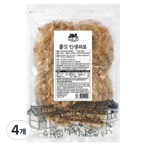 수산곳간 손바닥 쥐포 50p, 4개, 500g