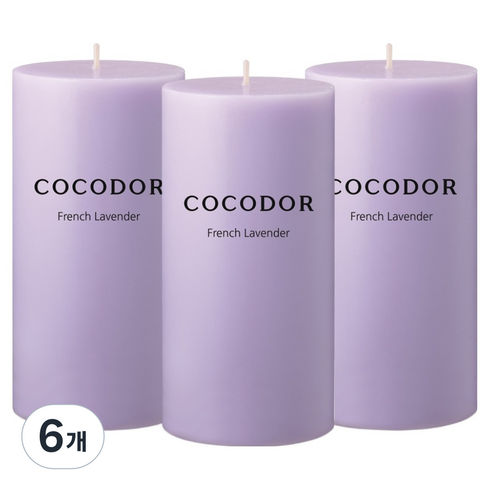 코코도르 필라 캔들, 프렌치라벤더, 465g, 6개