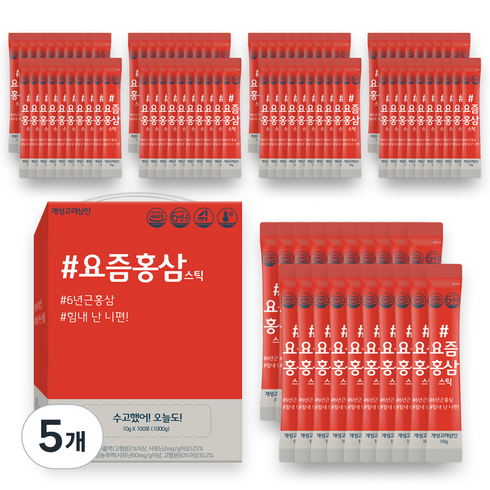 개성고려삼인 요즘홍삼스틱 100p, 5개, 1kg