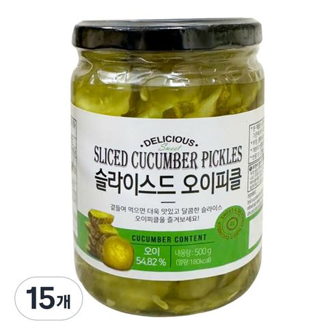 효성인터내셔널 슬라이스드 오이피클, 15개, 500g
