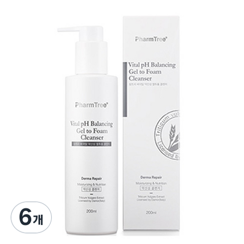 팜트리 바이탈 약산성 젤투폼 클렌저, 200ml, 6개