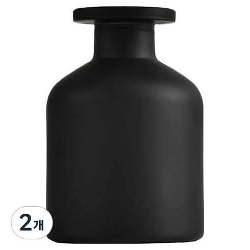 입구가 큰 디퓨저 공병, 매트블랙, 2개, 50ml