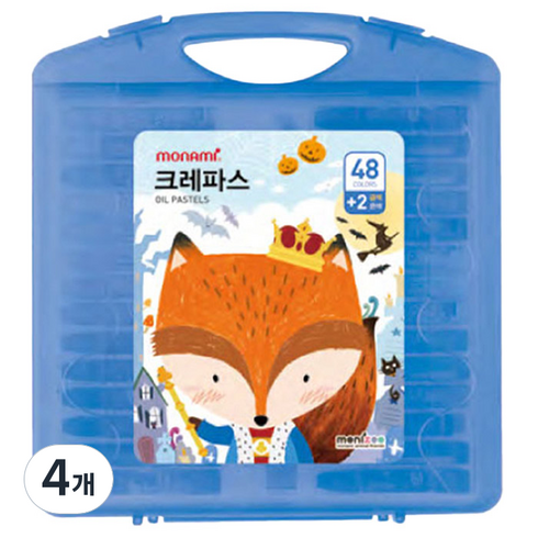 모나미 모니주 크레파스 남, 50색, 4개